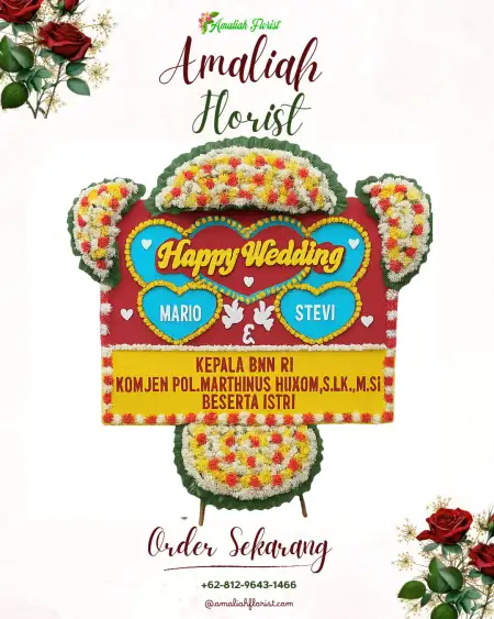 Papan Bunga Pernikahan Tegal Bunder